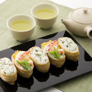 茶葉香る、初夏のいなり寿司