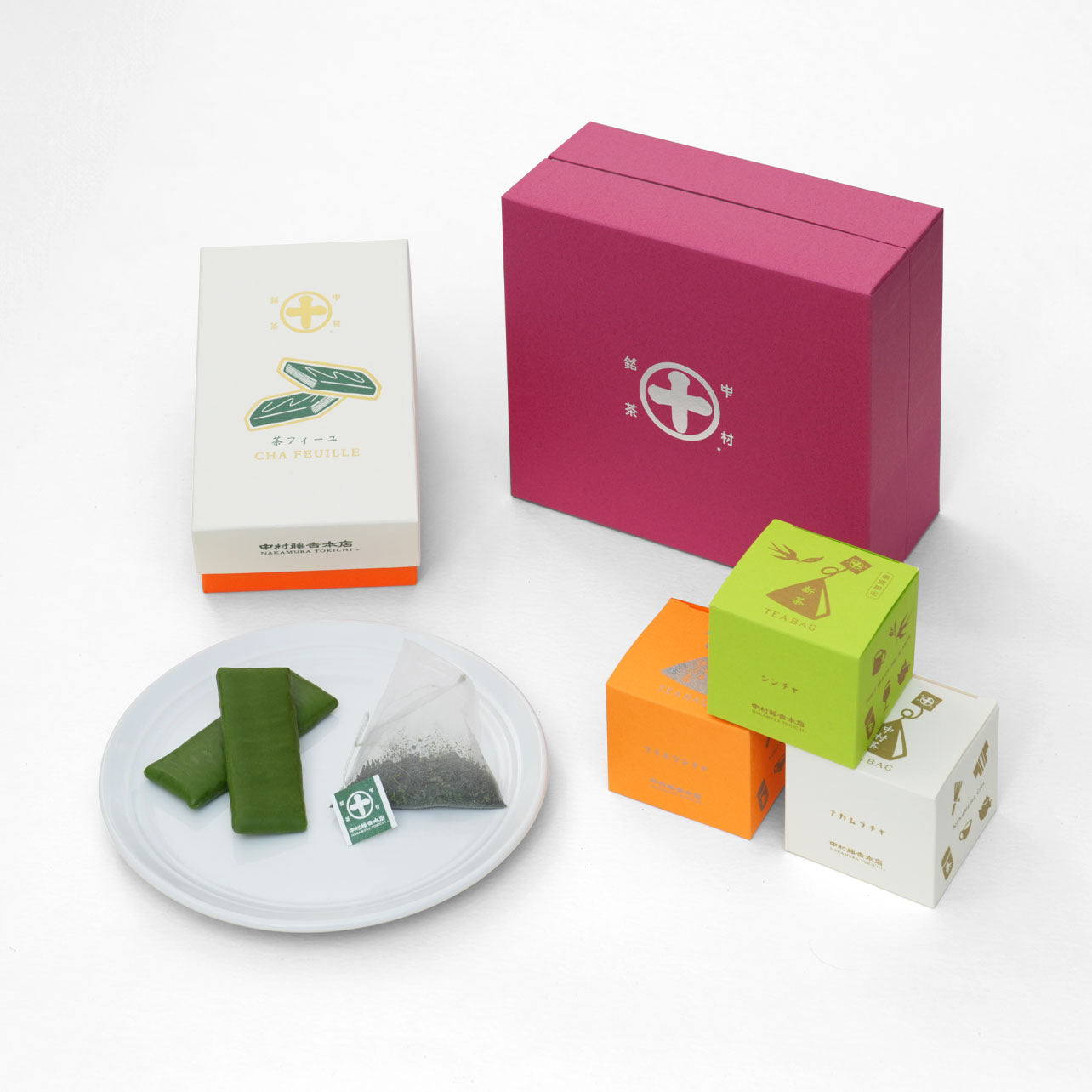 数量限定,茶フィーユ1箱（10個入り）,期間限定の新茶を含む３種のティーバッグキュウブが入った詰合せ,ギフト,春の贈りもの