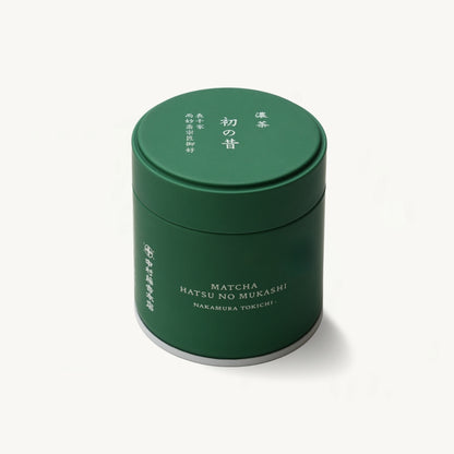 京都 宇治 中村藤吉本店の抹茶『初の昔』30g 缶入。表千家 而妙斎宗匠御好のお抹茶。濃茶におすすめ。