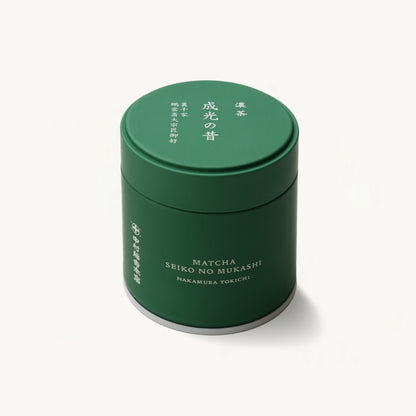 京都 宇治 中村藤吉本店の抹茶『威光の昔』30g 缶入。裏千家 鵬雲斎宗匠御好のお抹茶。薄茶と濃茶、両方におすすめです。