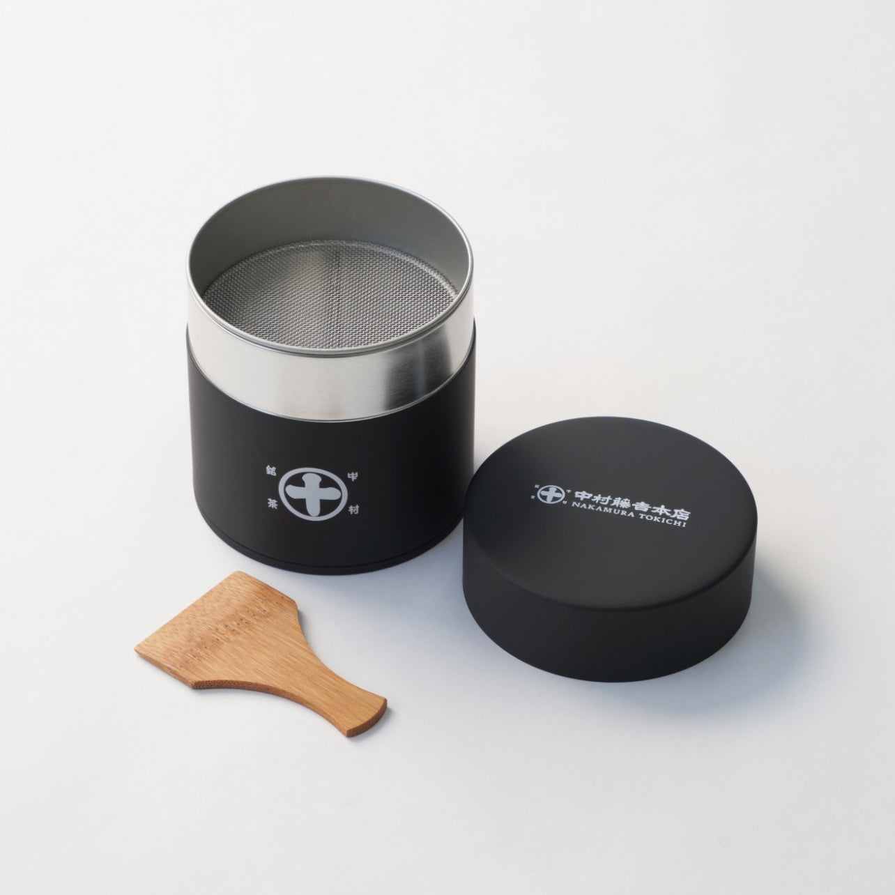 まると抹茶篩缶