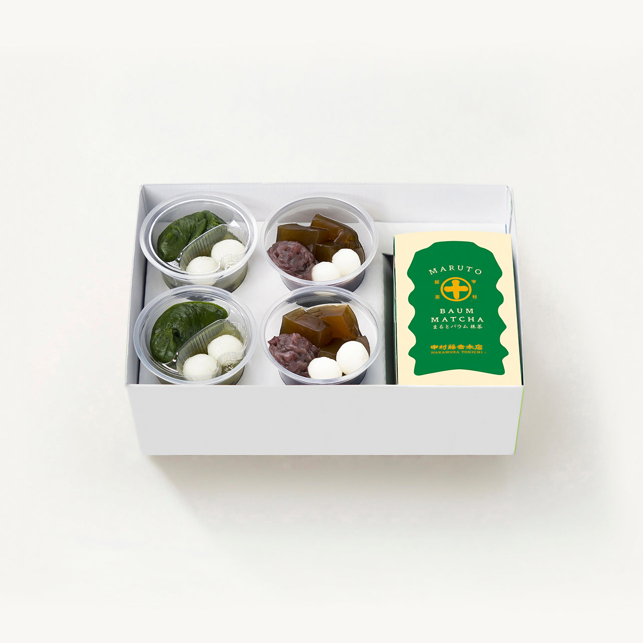 期間限定の生茶ゼリイ中村茶,生茶ゼリイほうじ茶,まるとバウム抹茶の詰合せ